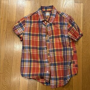 J. Crew Crewcuts Plaid Button Down Shirt - Red, Blue, Yellow